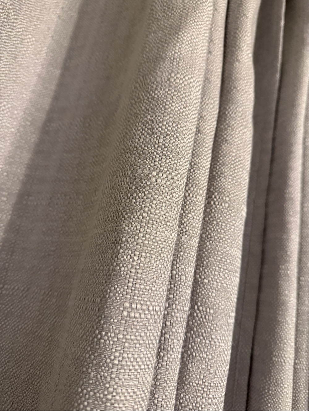 Linen look Neutral Gray Grommet Curtain Panels -set of 4 55x63” - Picture 3 of 6